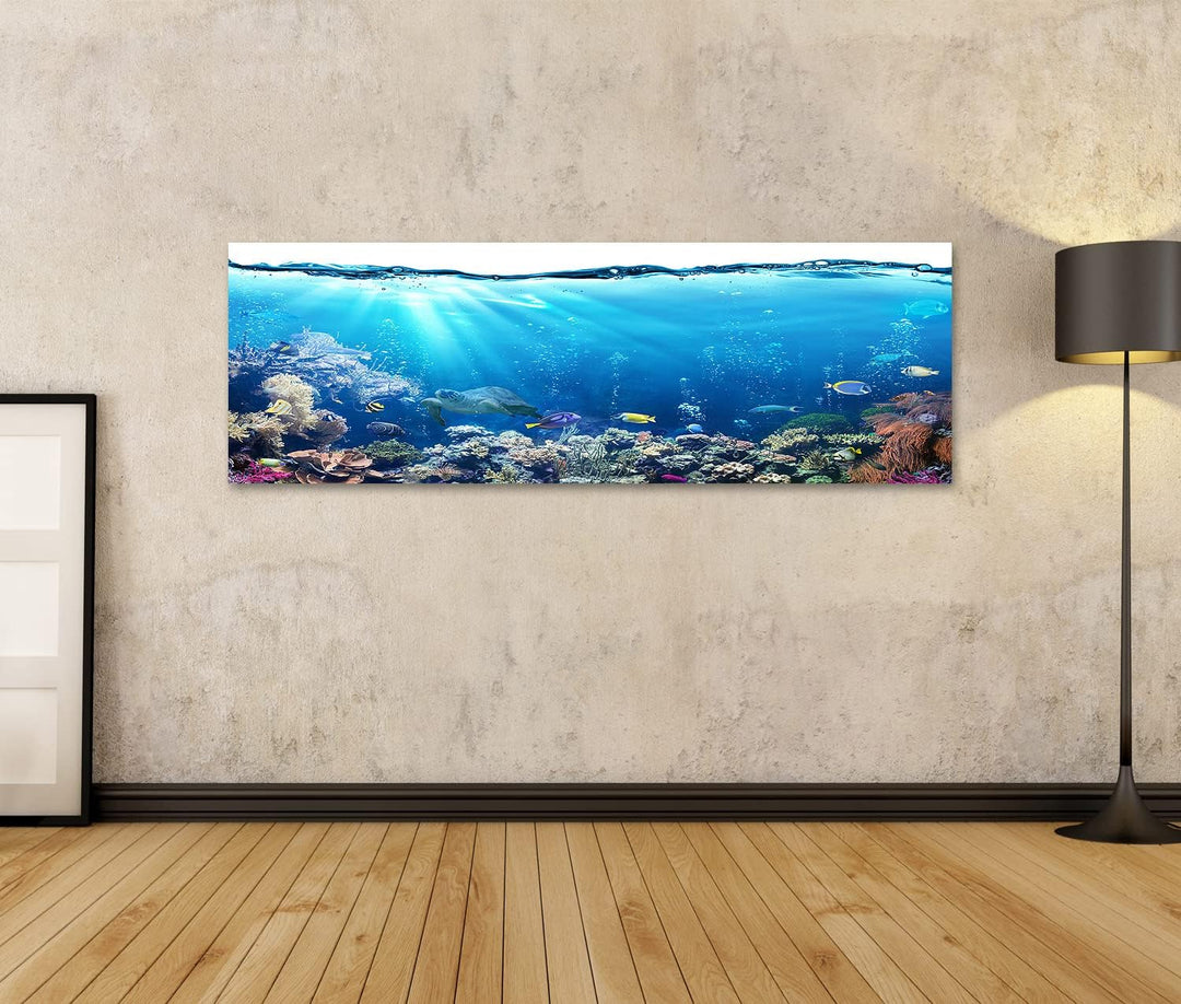 islandburner Bild auf Leinwand Unterwasser Szene Mit Riff Und Tropischen Fischen Wandbild Poster Kun