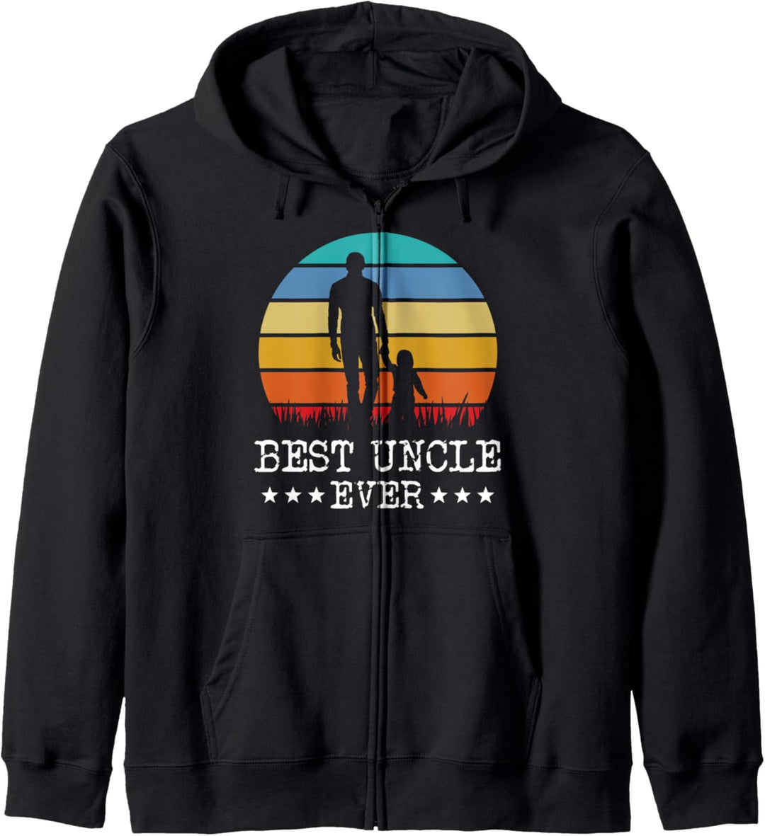 Retro Bester Onkel Nichte Neffe Bruder Verwandte Familie Kapuzenjacke