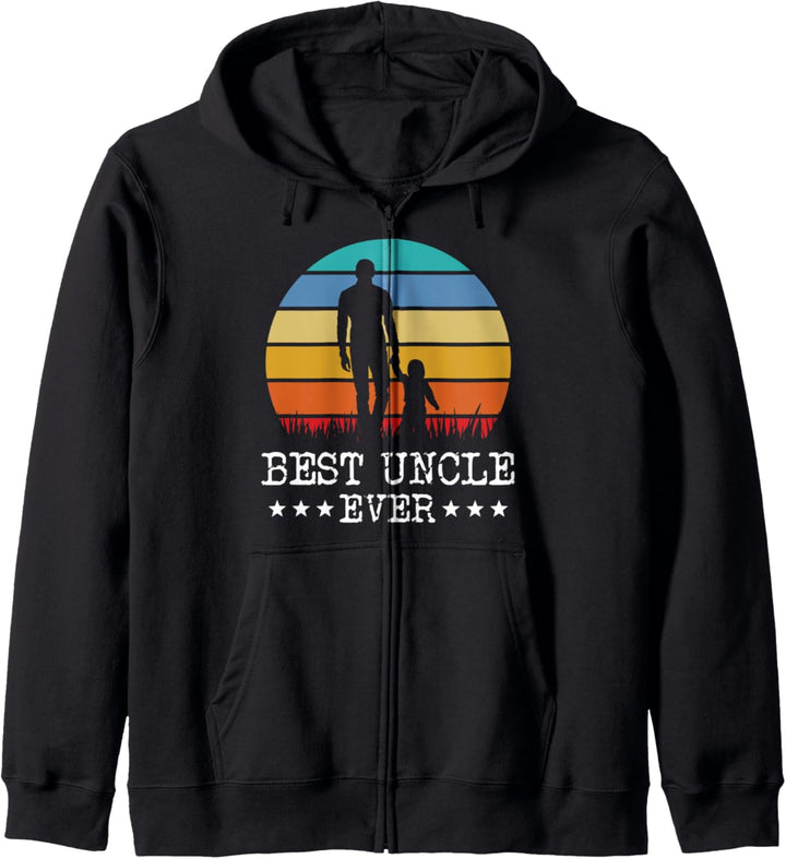 Retro Bester Onkel Nichte Neffe Bruder Verwandte Familie Kapuzenjacke
