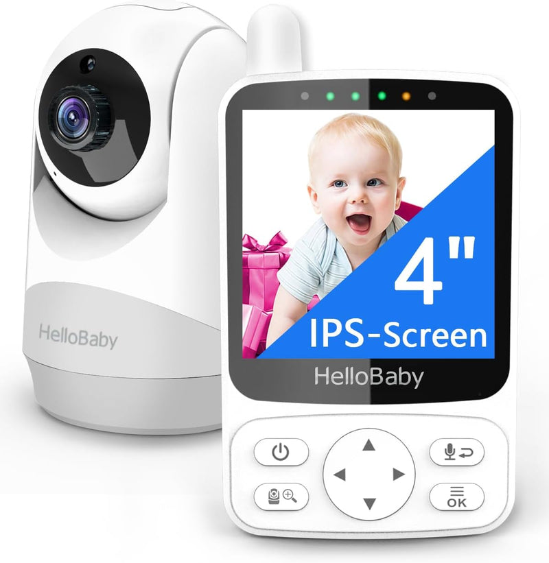 HelloBaby Babyphone mit Kamera,29 Stunden Akkulaufzeit Babyfon,355°/120° Baby Monitor mit Ferngesteu