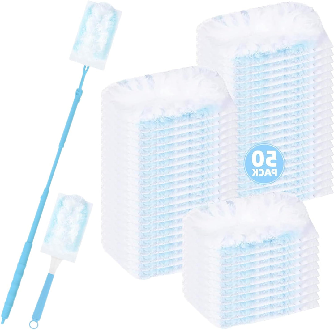 52 Stück Staubwedel Set Kompatibel Swiffer Staubmagnet Nachfüllpack, Einweg Staubmagnet zur Reinigen