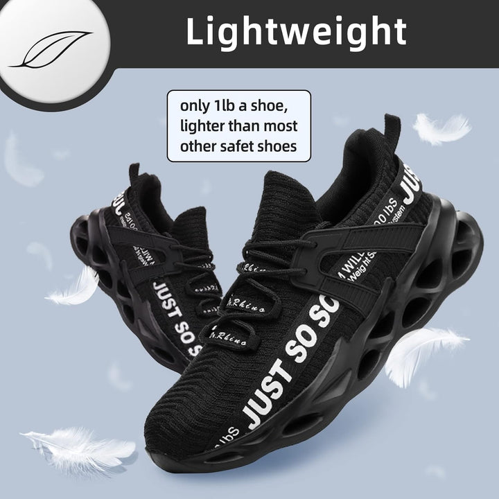 Furuian Sicherheitsschuhe Herren Damen Leicht Arbeitsschuhe Herren sportlich Atmungsaktiv Sneakers m