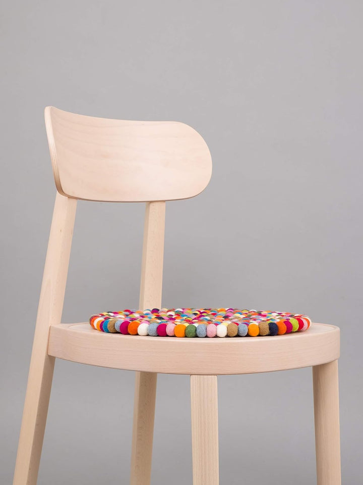 myfelt Filzkugel Sitzauflage/Stuhlauflage - Lotte - 36 cm, bunt, Bunt