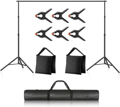 Neewer Fotostudio Hintergrund-Unterstützungssystem, 2x3m, verstellbarer Hintergrundständer mit 4 Que