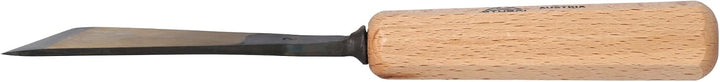 STUBAI Stemmeisen Stechbeitel Serie 52 - Form 2 | Gerades Balleisen, schräg - 40 mm, mit Holzgriff,