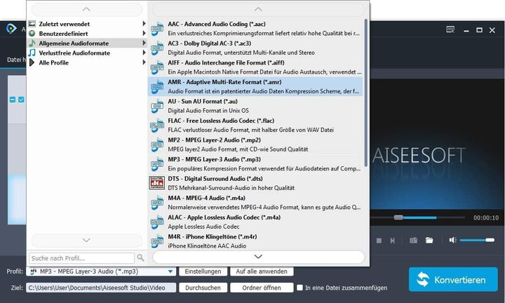 Audio Converter - MP3, Sound Dateien bearbeiten, konvertieren, umwandeln für Windows 11 / 10 / 8.1 /