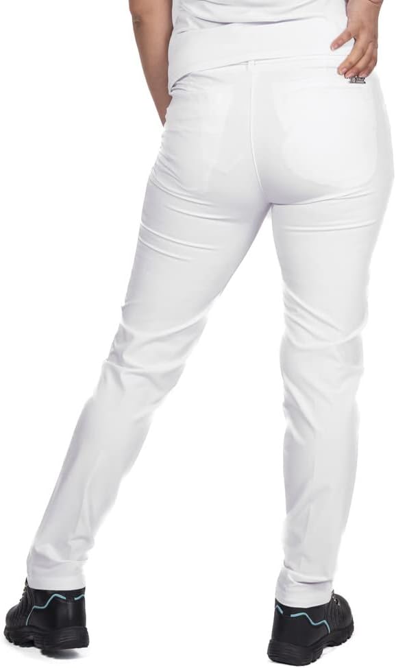 Island Green IGLPNT1998 Damen-Stretch-Golfhose, schnell trocknend S (30" normales Bein) Weiss, S (30