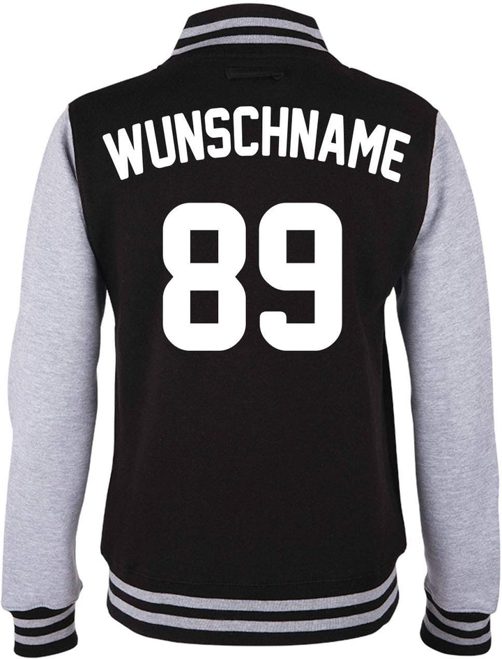 EZYshirt® Damen Herren Kinder College Jacke Athletic mit Wunschnamen und Wunschnummer | Baseball Jac