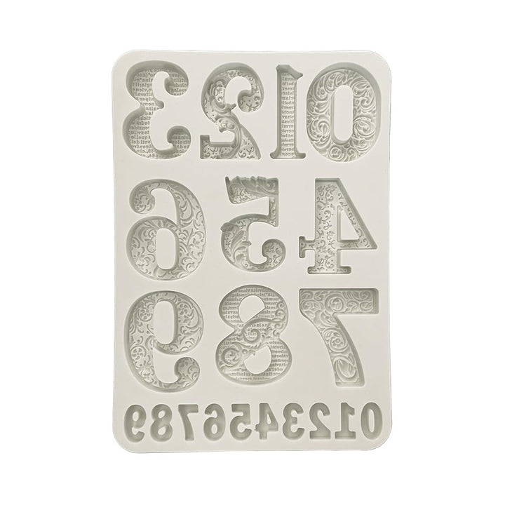 Stamperia - Silicon Mould A5 for Scrapbooking, Albums, Bullet Journals and More, Numbers, Non-Stick,
