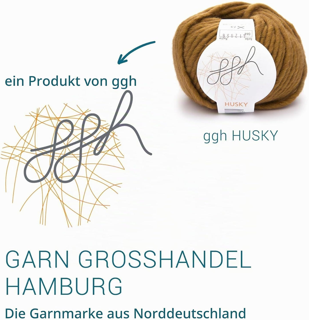 ggh Husky Box - 6 Knäuel - dicke Wolle aus Schurwolle - gegeignet zum Stricken oder Häkeln - Farbe 0
