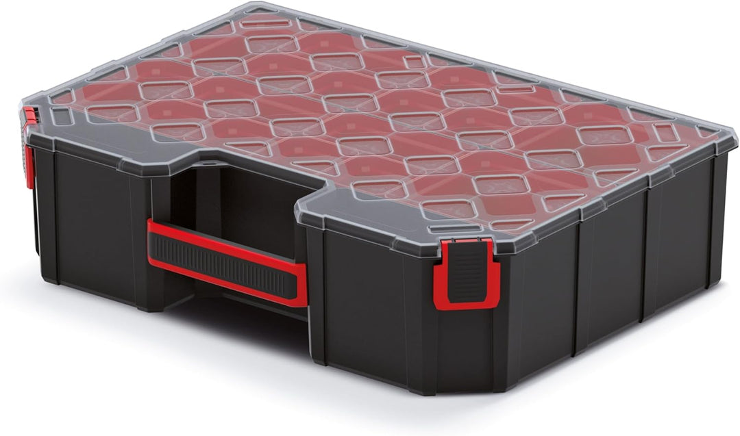 Mivos Sortimentskasten 390x284x60 mm - Sortierkasten Kleinteile mit 12 Einsatzboxen - Zubehörbox - S