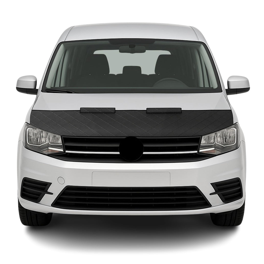 OMAC Schwarz Halb Haubenbra Steinschlagschutz Bonnet Bra kompatibel mit VW Caddy 2015-2020 Schwarz C
