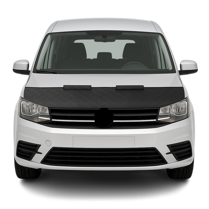 OMAC Schwarz Halb Haubenbra Steinschlagschutz Bonnet Bra kompatibel mit VW Caddy 2015-2020 Schwarz C