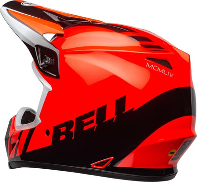 Bell Motocross-Helm MX-9 Mips Dash - White/Blue Orange/Black S, Orange/Black S