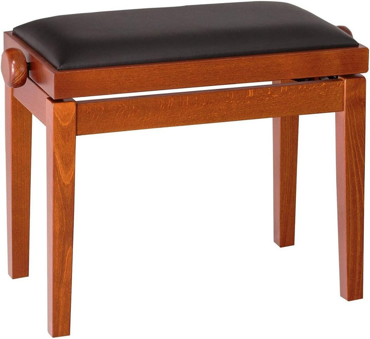 K&M 13740 Klavierbank Unterteil - Kirschbaum Optik, aus Buche, Mattlack - vierbeiniger Sitz - präzis