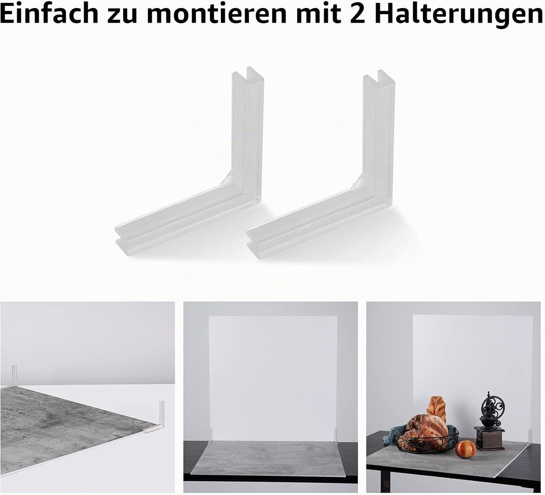 Selens 60x60cm Hintergrund Boards Kit, Flow Gold Weiss Marmor Textur Essen Hintergründe 2 Stück Flat