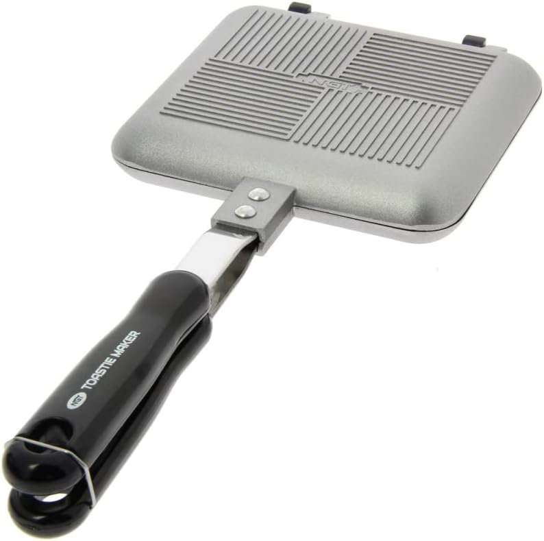 NGT Gun Metall Toastie Maker Bankside Toaster, Karpfenangeln, Kochen, Camping, Würstchen, Frühstück