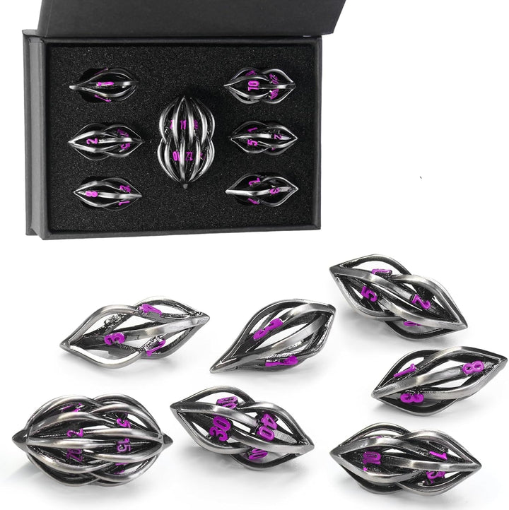 Würfelset Dungeons and Dragons Würfel, DND Würfel 7 teilig, ZHOORQI Polyedrische Würfel Set D&D Würf