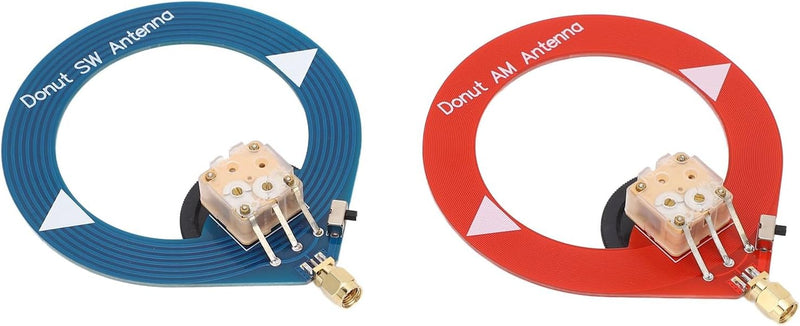 2 Stück Donut AM MW SW Antenne Tragbare Rahmenantenne für Kurzwellenradio