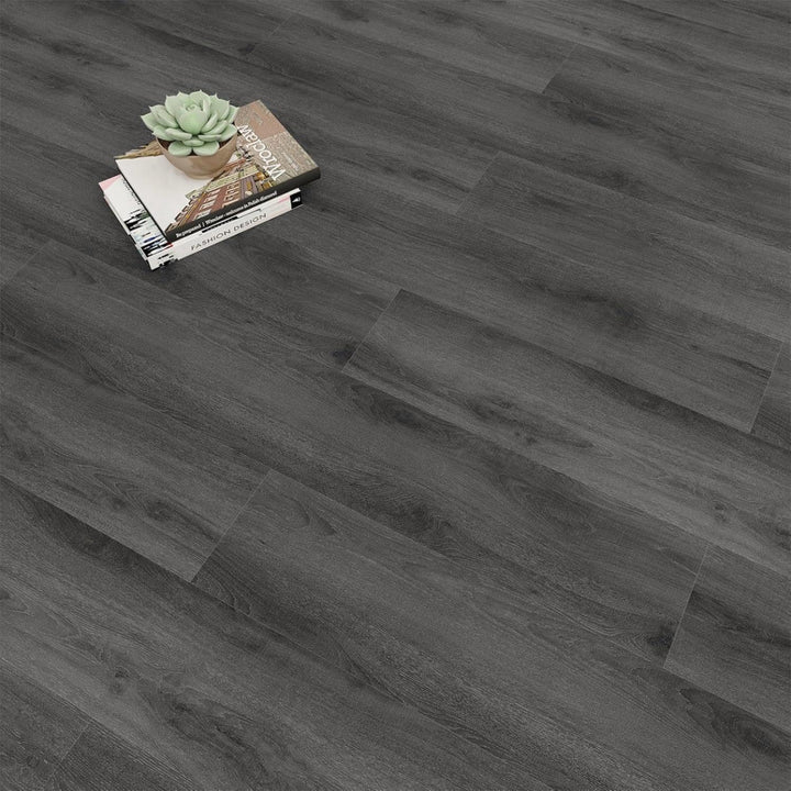 MULGREAT Vinylboden selbstklebend 5,02 m² – Wasserdichter Laminatboden in Dunkelgrau, 36 Fliesen (15
