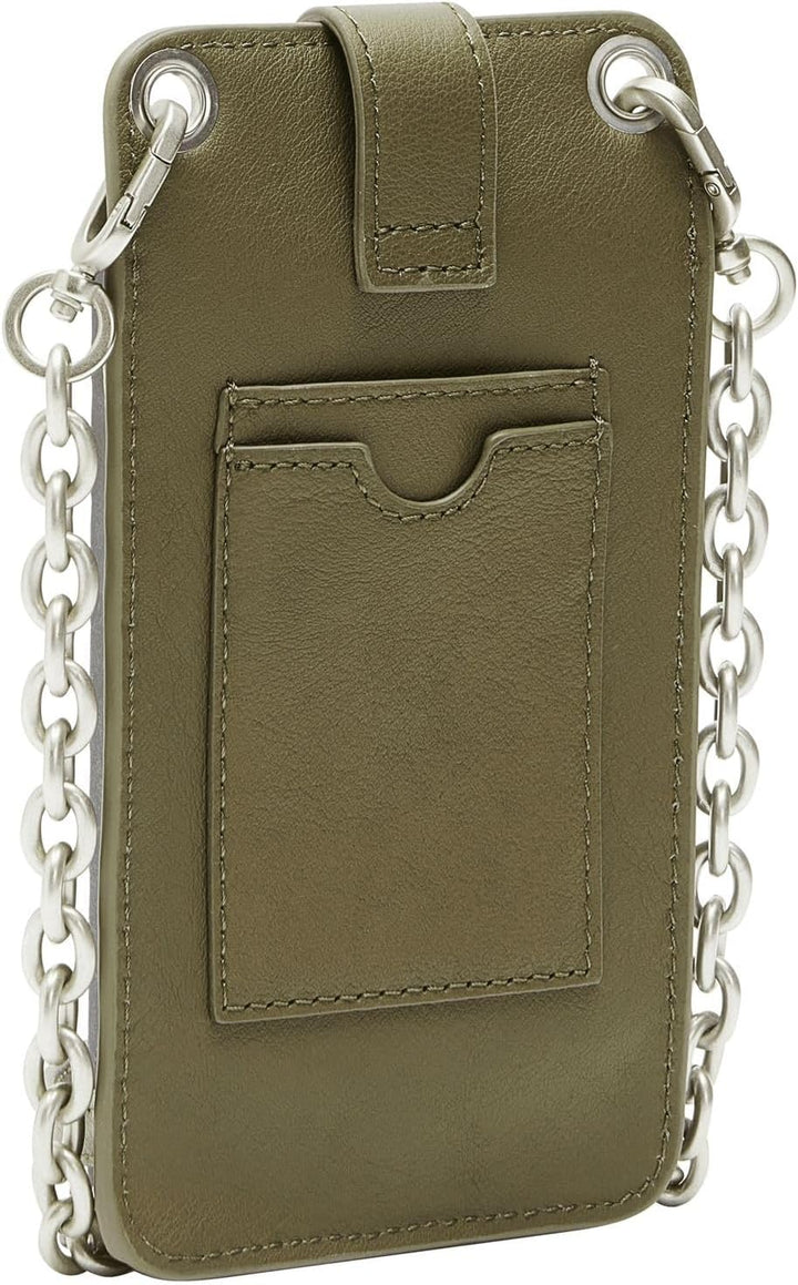 Liebeskind Damen Basics Mobile Pouch Neck Accessories Olive Paste, Olive Paste
