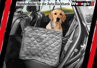 Wellogic Hundedecke Auto Rücksitz Hundematte Rückbank Autoschondecke Wasserdicht Kratzfest Universal