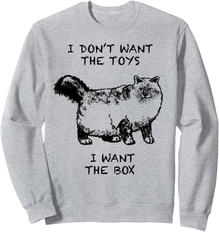 Birman Lustige Katze Zitat Hand gezeichnete Kunst Sweatshirt