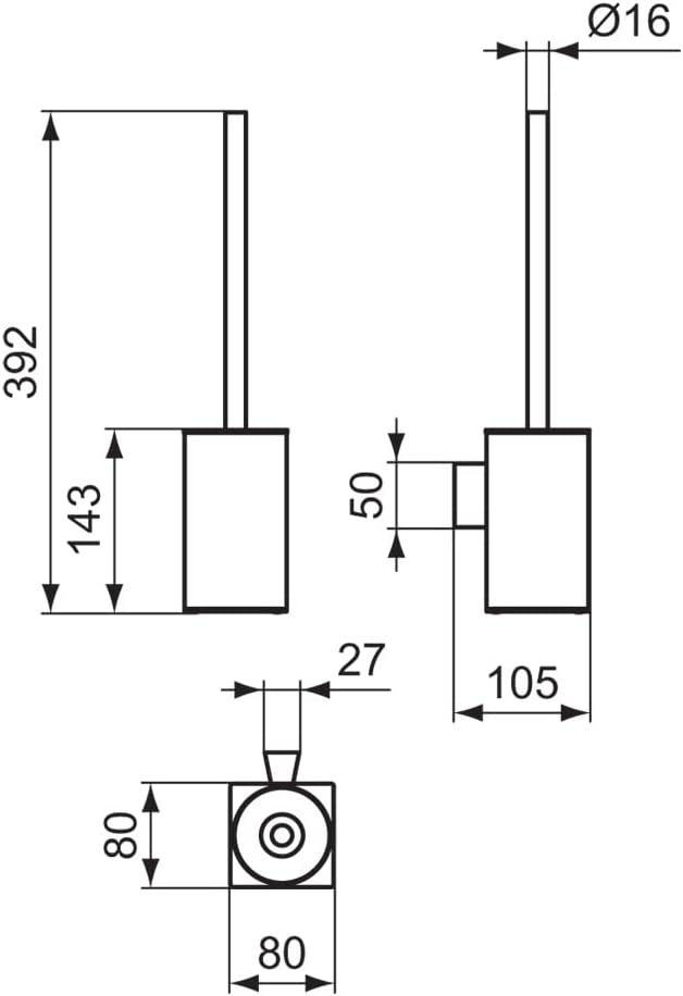 Ideal Standard E2195AA IOM Cube WC-Bürstengarnitur