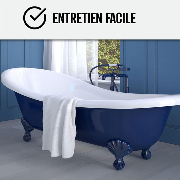 BADEWANNENLACK - BADFARBE - Zum Überstreichen von Badewannen, Waschbecken und Duschen - Weiss RAL 90