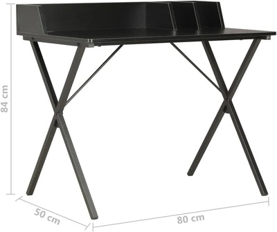 Gecheer Schreibtisch Winkelschreibtisch Arbeitsbereich 80 x 50 x 84 cm Mit X-förmigen Beinen,Eckschr