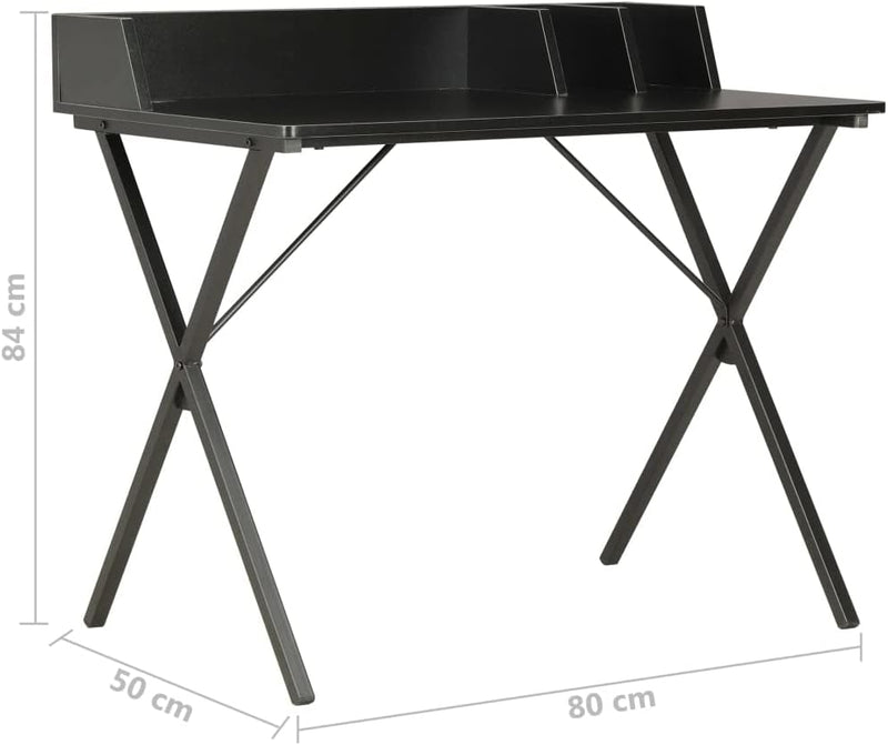 Gecheer Schreibtisch Winkelschreibtisch Arbeitsbereich 80 x 50 x 84 cm Mit X-förmigen Beinen,Eckschr