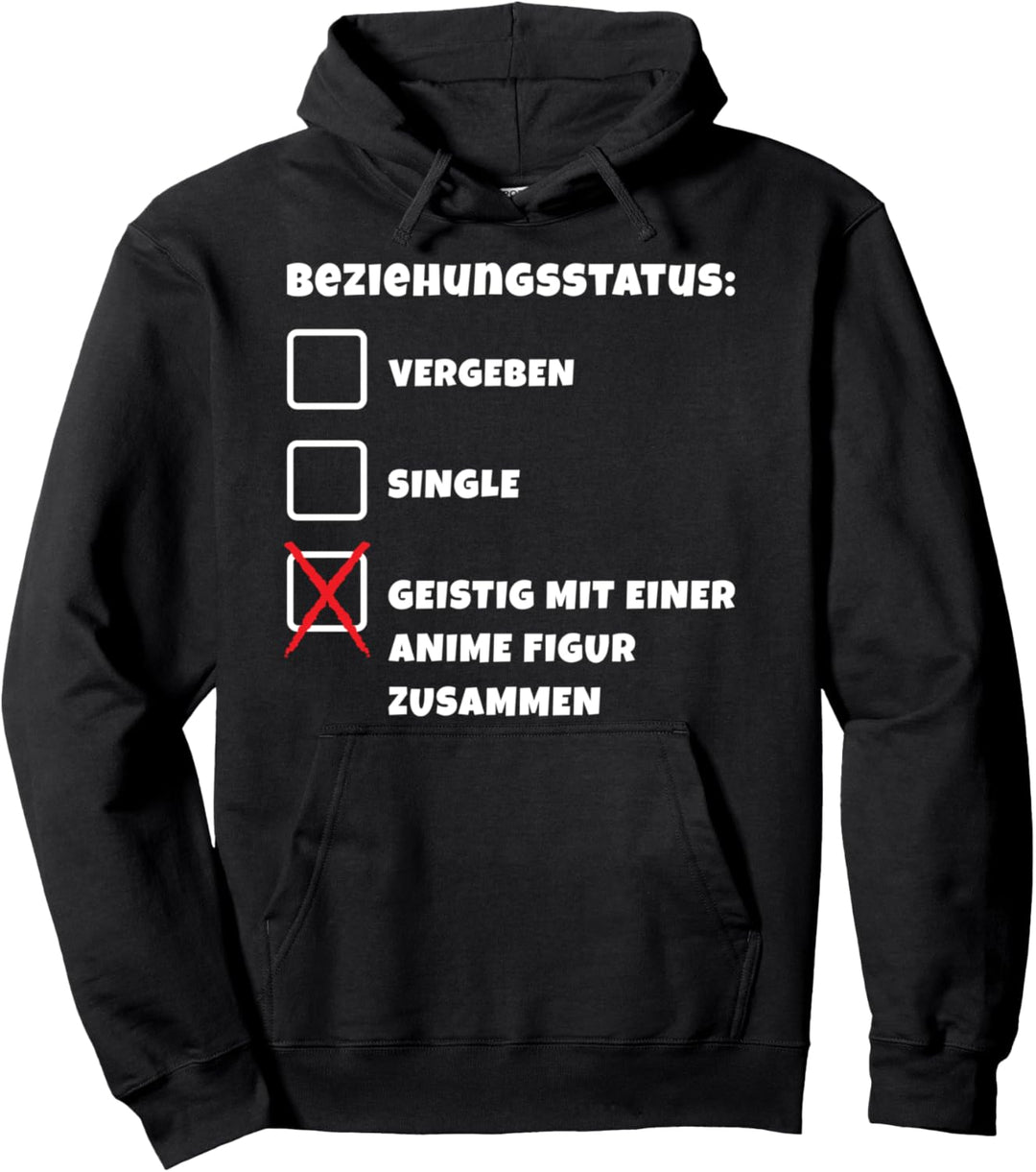 Lustig Geistig mit einer Anime Figur Spruch Otaku Weeb Pullover Hoodie