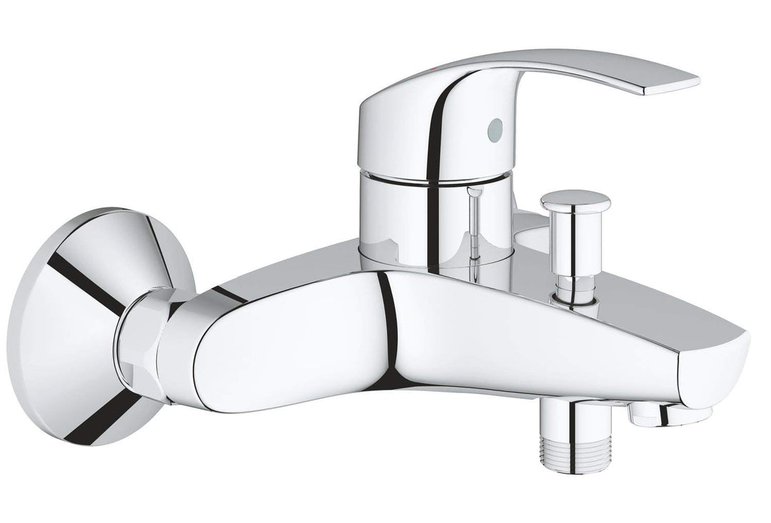 GROHE Eurosmart - Einhand-Wannenbatterie (Wandmontage, automatische Umstellung, S- Anschlüsse), chro