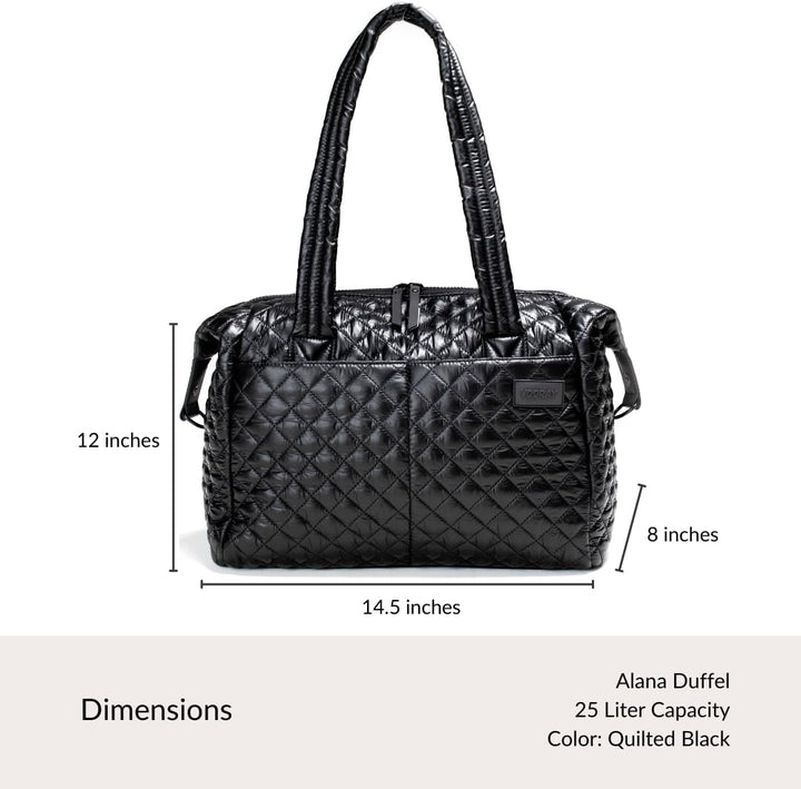Vooray Alana Duffel - 25L - Travel Duffel & Gym Bag with Laptop Sleeve, Shoe Pocket & Dry Pocket