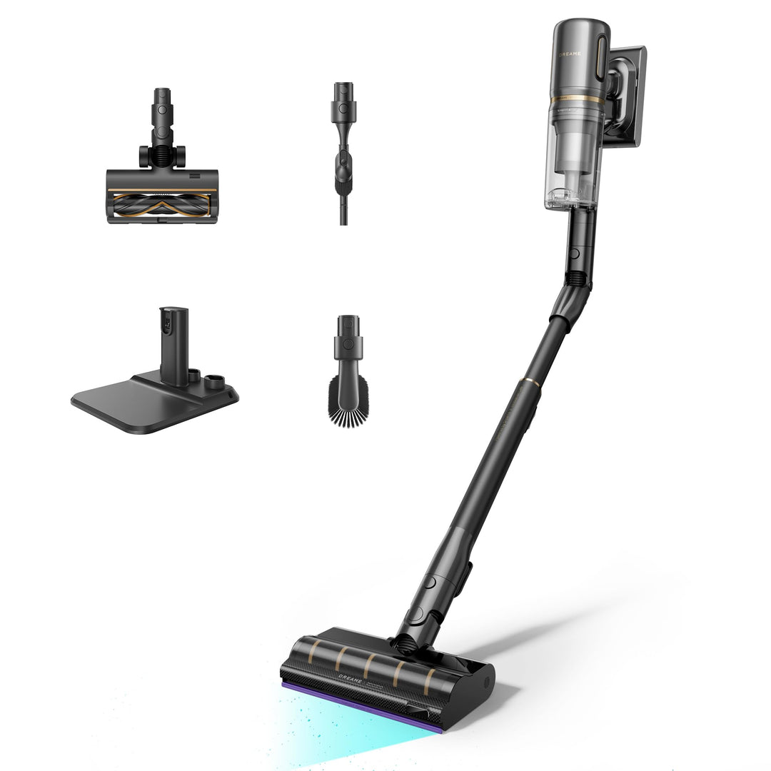 dreame V20 Pro-A Kabelloser Staubsauger, Kantenreinigung 0 mm, ohne Verheddern, für Hartböden und Te