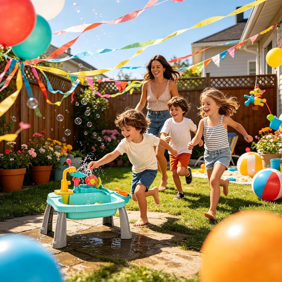 Play Sink, Wash Basin, Automatic Flow, Water Faucet, Spout for Kids | Activity Basin, Cleaning Area,