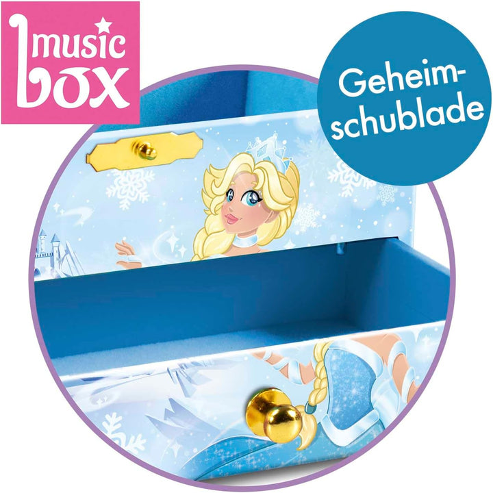 CRAZE Music Box Princess | Spieluhr mit Melodie, Mädchen Schmuckkästchen mit drehender Prinzessin, S
