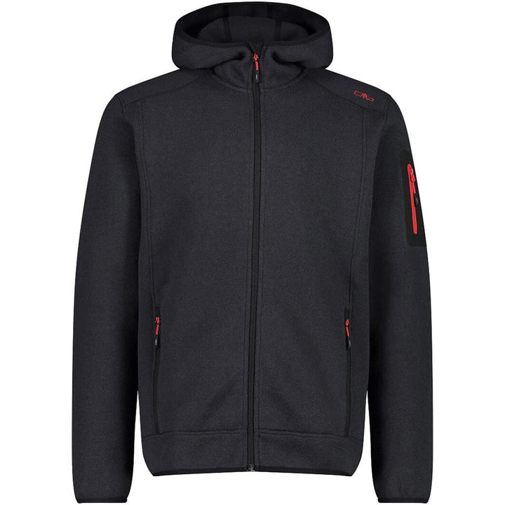 CMP Herren Herren-knit-tech-jacke mit Fester Kapuze MAN JACKET FIX HOOD 54 Anthrazit-Ferrari, 54 Ant