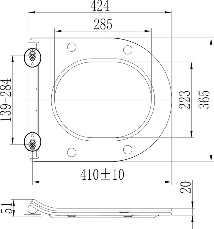 Grünblatt Premium WC Sitz Duroplast Toilettendeckel Klobrille Absenkautomatik Toilettensitz abnehmba