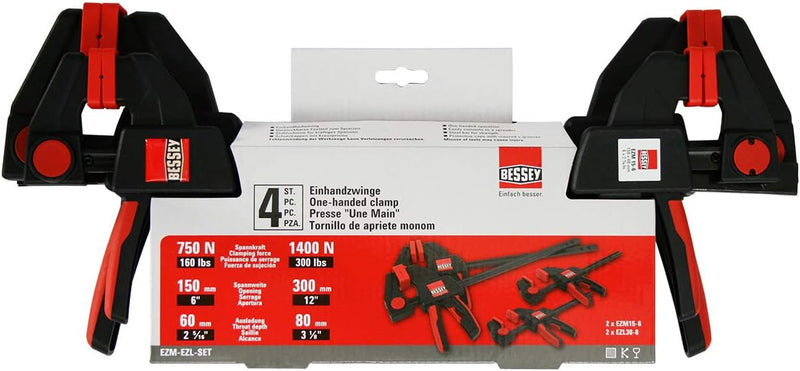 Bessey Einhandzwingen-Set EZM 4-teilig Single, Single