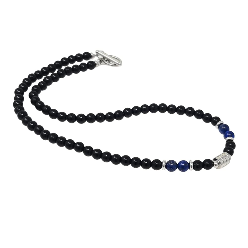 Handgemachte Herren Tigerauge Onyx Perlenkette Kette Natürliche Edelsteine Heilung Kristallschmuck (