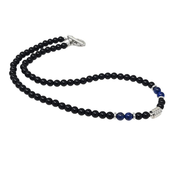 Handgemachte Herren Tigerauge Onyx Perlenkette Kette Natürliche Edelsteine Heilung Kristallschmuck (