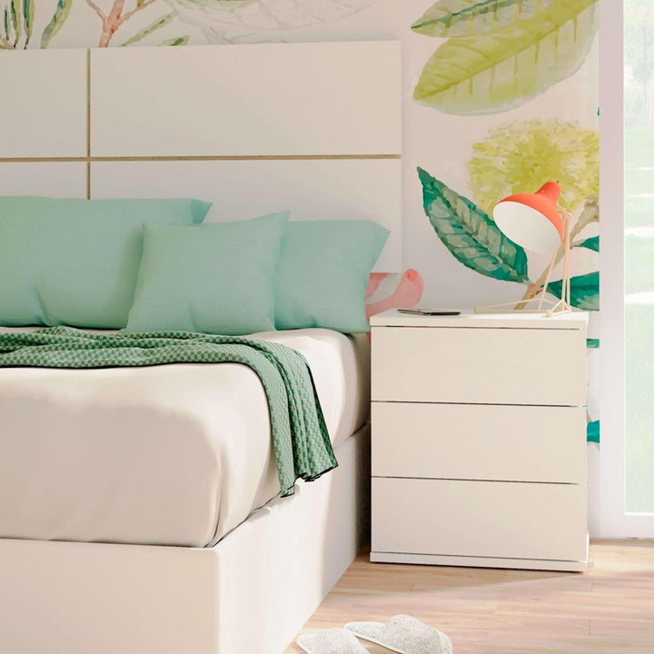 MUEBLES PITARCH ELSA Tisch, Spanplatte aus Partikeln und Melamin mit hoher Dichte, weiss, 48.5 x 41