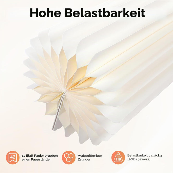 Hochzeit Karton Blumenständer Vasen, Faltbarer Tafelaufsatz aus Karton, zylinderförmige Blumenstände