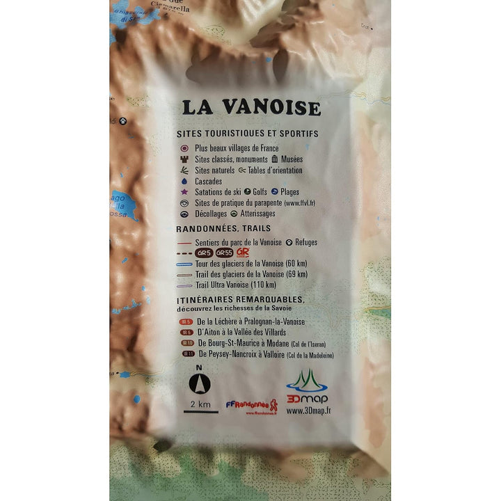 CARTE EN RELIEF DU MASSIF DE LA VANOISE, Taschenbuch