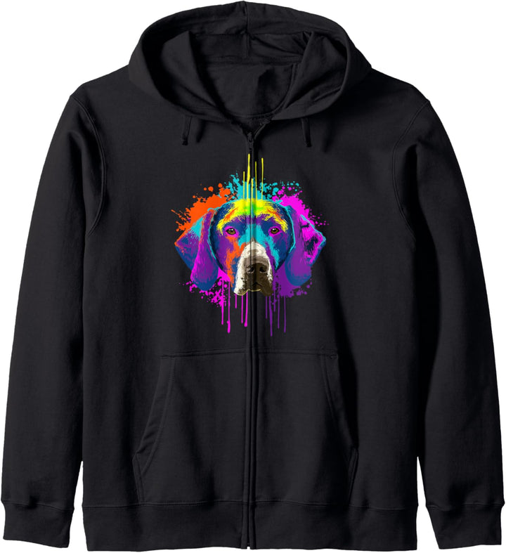 Splash Art Deutsch Kurzhaar Hundehalter Geschenkidee Hunde Kapuzenjacke