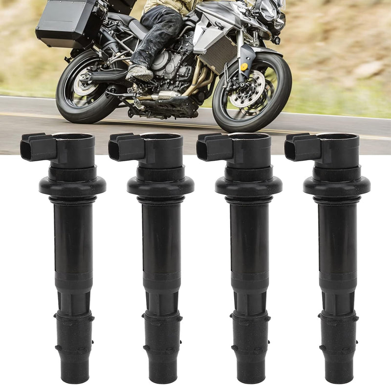 Leapiture 4 Stück Zündspule F6T553 Motorrad Zubehör Ersatz für Ninja ZX6R