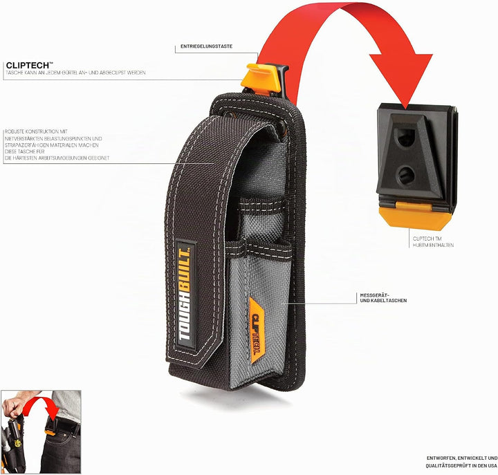 ToughBuilt tou-ct-34-b Messgerät Tasche, Schwarz, standard