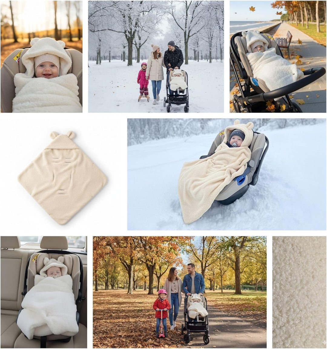 Einschlagdecke Babyschale Baby Decke - Winterschlafsack Blanket Fusssack Kinderwagen Zubehör für Neu