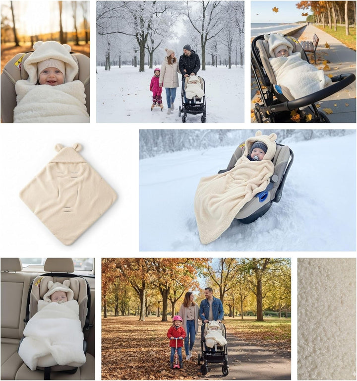 Einschlagdecke Babyschale Baby Decke - Winterschlafsack Blanket Fusssack Kinderwagen Zubehör für Neu
